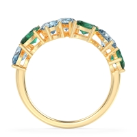 Pear and Oval Half Eternity Pagal Band