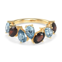 Pear and Oval Half Eternity Pagal Band