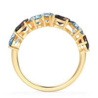 Pear and Oval Half Eternity Pagal Band