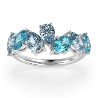 Pear and Oval Half Eternity Pagal Band