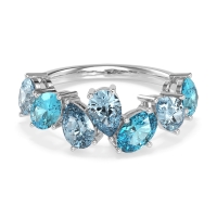 Pear and Oval Half Eternity Pagal Band