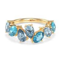 Pear and Oval Half Eternity Pagal Band