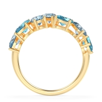 Pear and Oval Half Eternity Pagal Band