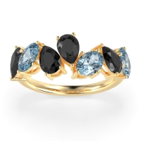 Pear and Oval Half Eternity Pagal Band