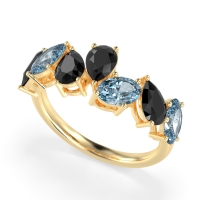 Pear and Oval Half Eternity Pagal Band