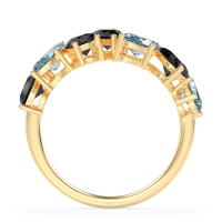 Pear and Oval Half Eternity Pagal Band