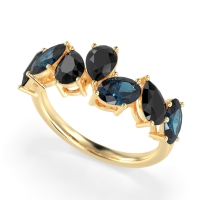 Pear and Oval Half Eternity Pagal Band