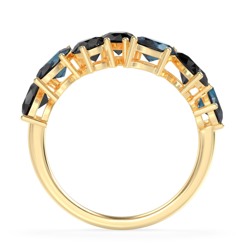 Pear and Oval Half Eternity Pagal Band