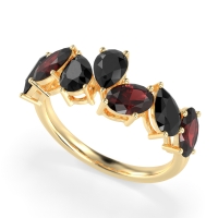 Pear and Oval Half Eternity Pagal Band