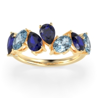 Pear and Oval Half Eternity Pagal Band