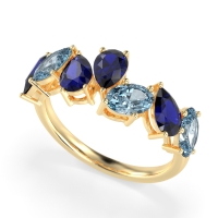 Pear and Oval Half Eternity Pagal Band