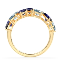 Pear and Oval Half Eternity Pagal Band