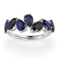 Pear and Oval Half Eternity Pagal Band