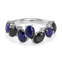 Pear and Oval Half Eternity Pagal Band