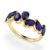 Pear and Oval Half Eternity Pagal Band
