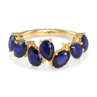 Pear and Oval Half Eternity Pagal Band