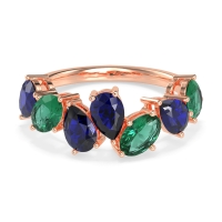 Pear and Oval Half Eternity Pagal Band