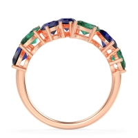 Pear and Oval Half Eternity Pagal Band
