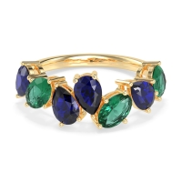 Pear and Oval Half Eternity Pagal Band