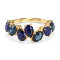 Pear and Oval Half Eternity Pagal Band