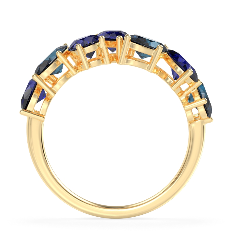 Pear and Oval Half Eternity Pagal Band