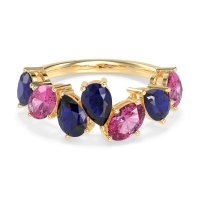 Pear and Oval Half Eternity Pagal Band