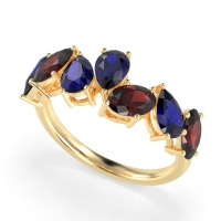 Pear and Oval Half Eternity Pagal Band