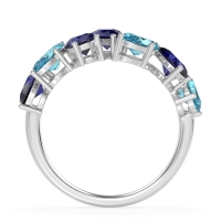 Pear and Oval Half Eternity Pagal Band