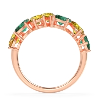 Pear and Oval Half Eternity Pagal Band