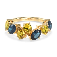 Pear and Oval Half Eternity Pagal Band