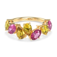 Pear and Oval Half Eternity Pagal Band