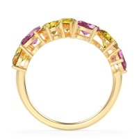 Pear and Oval Half Eternity Pagal Band