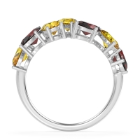 Pear and Oval Half Eternity Pagal Band