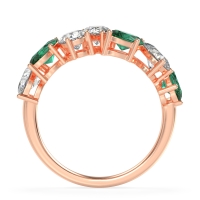 Pear and Oval Half Eternity Pagal Band