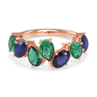 Pear and Oval Half Eternity Pagal Band