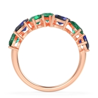 Pear and Oval Half Eternity Pagal Band