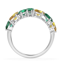 Pear and Oval Half Eternity Pagal Band