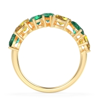 Pear and Oval Half Eternity Pagal Band