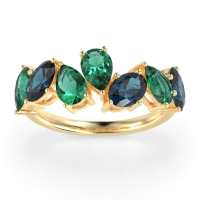 Pear and Oval Half Eternity Pagal Band