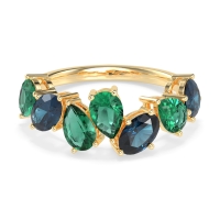 Pear and Oval Half Eternity Pagal Band