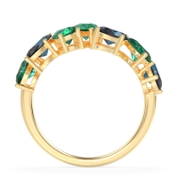 Pear and Oval Half Eternity Pagal Band