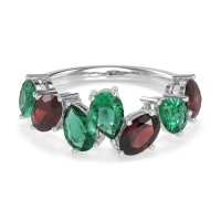 Pear and Oval Half Eternity Pagal Band