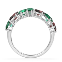 Pear and Oval Half Eternity Pagal Band