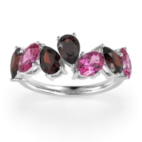 Pear and Oval Half Eternity Pagal Band