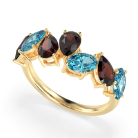 Pear and Oval Half Eternity Pagal Band