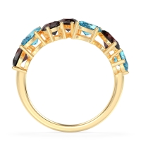 Pear and Oval Half Eternity Pagal Band