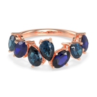 Pear and Oval Half Eternity Pagal Band