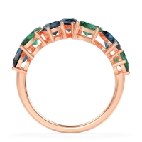 Pear and Oval Half Eternity Pagal Band