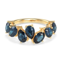 Pear and Oval Half Eternity Pagal Band