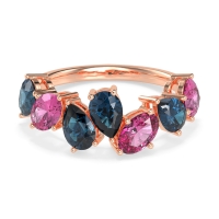 Pear and Oval Half Eternity Pagal Band